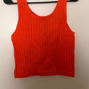 Women’s Ribbed Tank Top - Orange